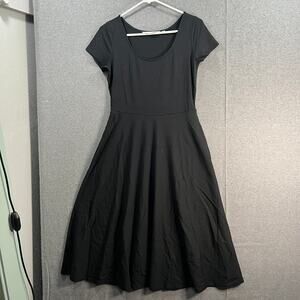 Encore by Idina Menzel Regular Fit and Flare Dress Jet Black, X-Small